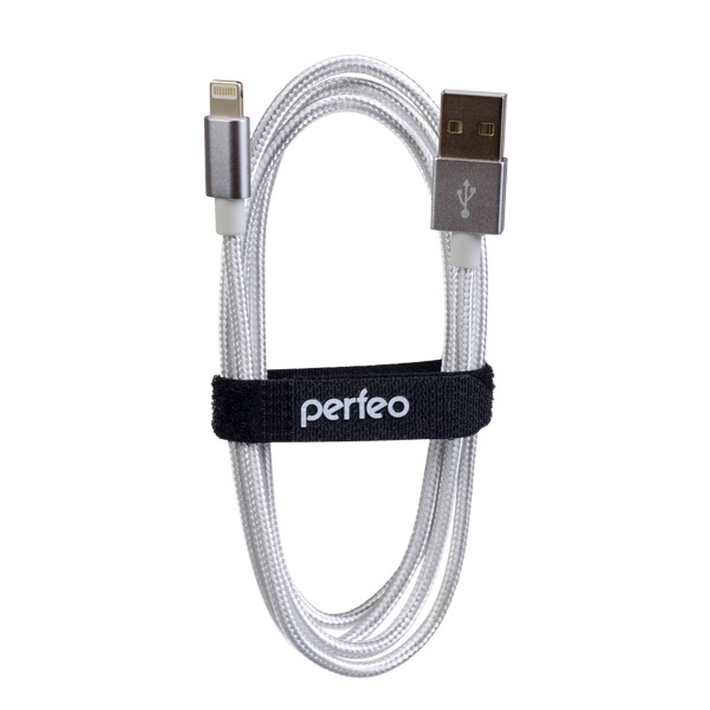 Кабель для iPhone PERFEO USB - 8 PIN Lightning белый длина 3 м. I4302