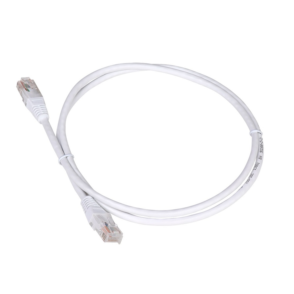 Патч-корд TWT RJ45-RJ45, 4 пары, UTP, категория 5е, 0.3 м, белый, 45-45-0.3-WH