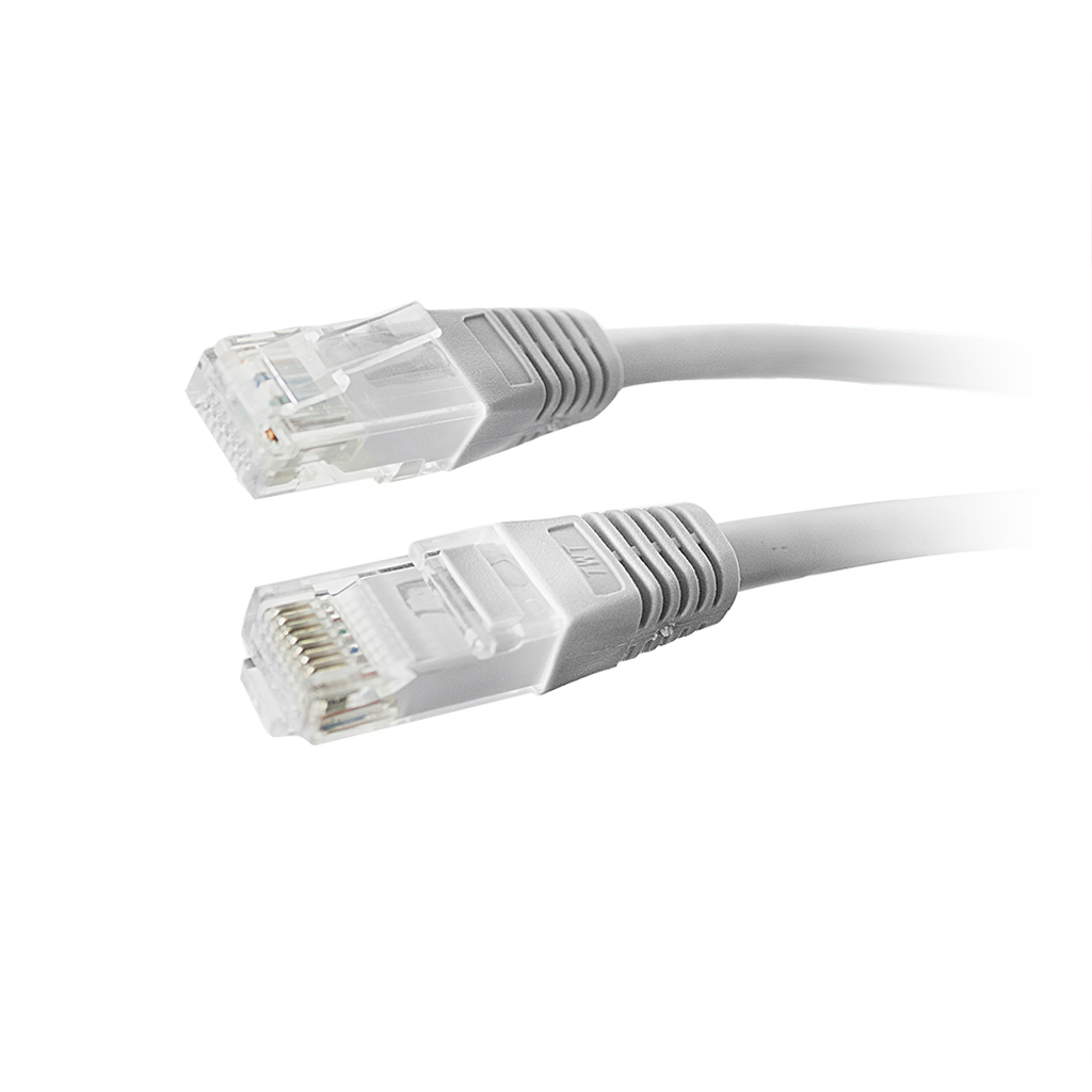 Патч-корд TWT RJ45-RJ45, 4 пары, UTP, категория 6, 2 м, серый, 45-45-2.0/6-GY