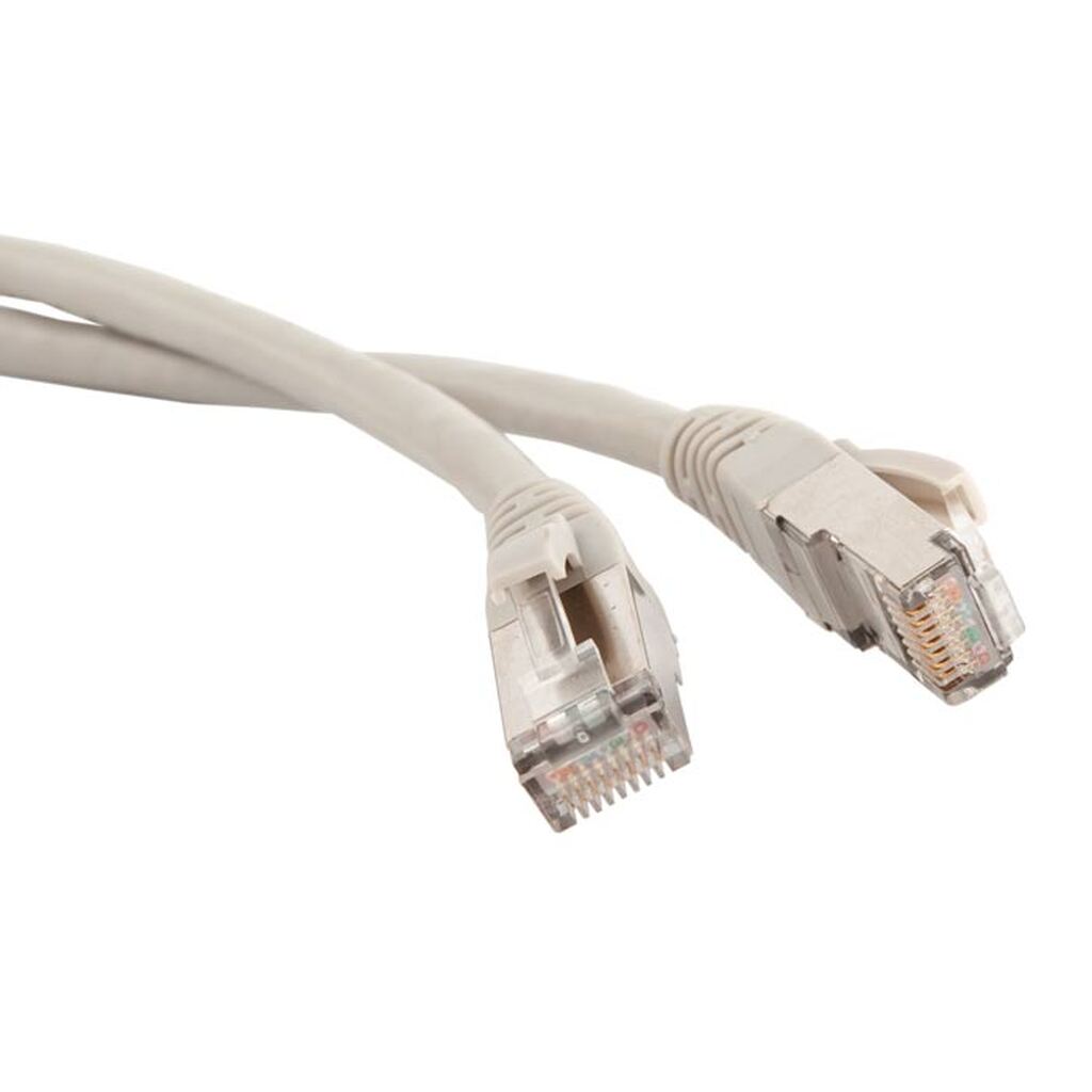 Патч-корд TWT RJ45-RJ45, 4 пары, FTP, категория 5е, 3 м, серый, 45-45-3.0/S-GY