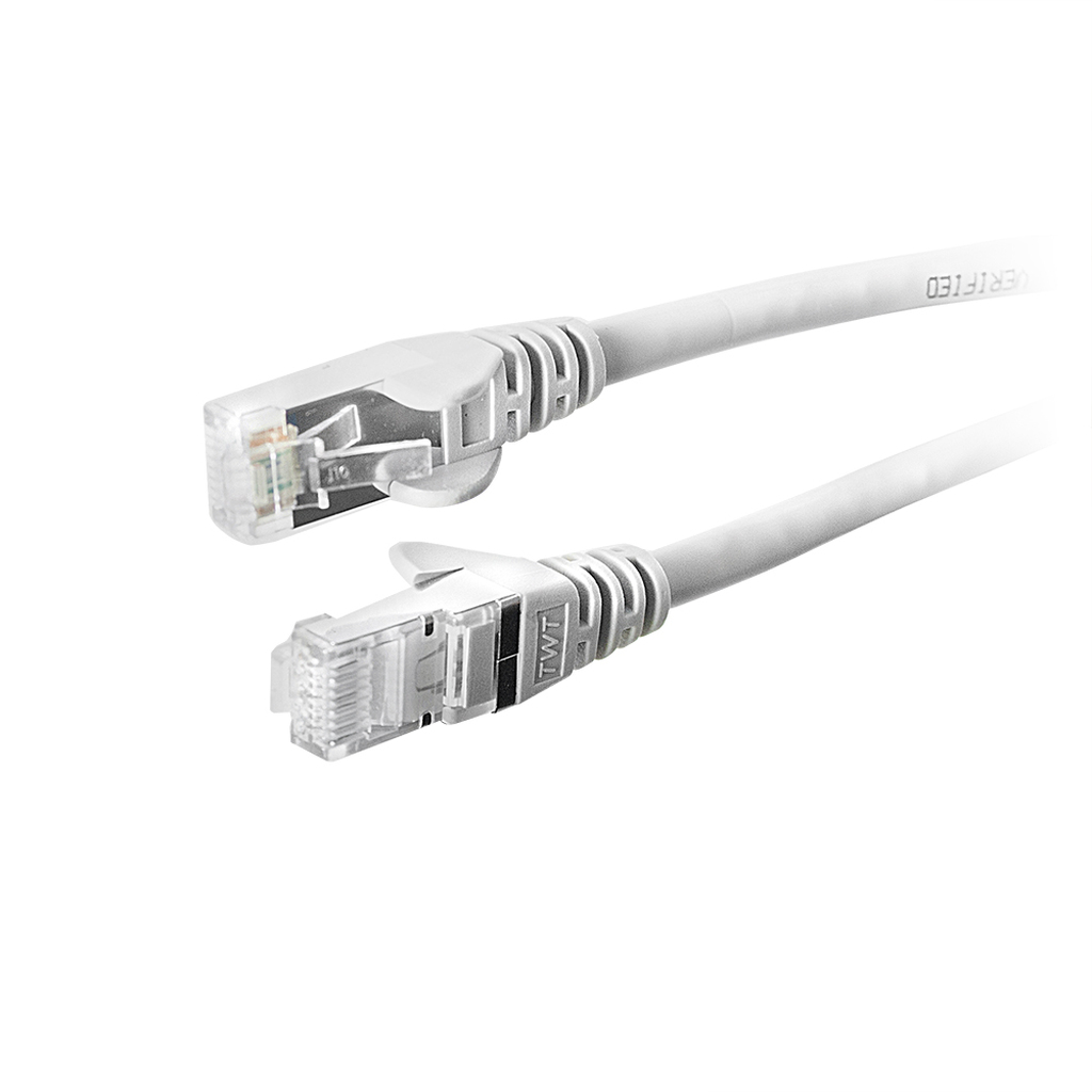 Патч-корд TWT RJ45-RJ45, 4 пары, FTP, категория 6, 3 м, серый, 45-45-3.0/S6-GY