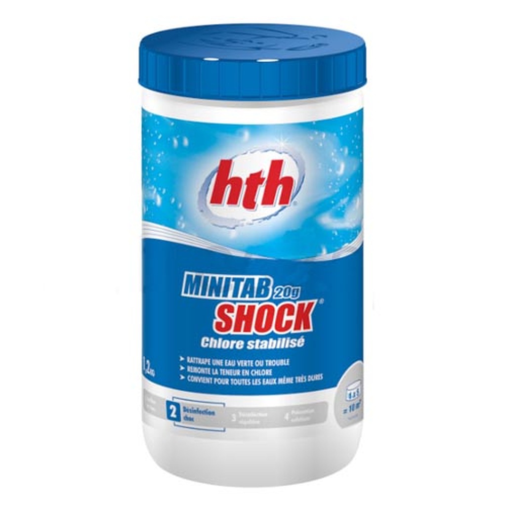 Быстрый стабилизированный хлор HTH MINITAB SHOCK таблетка 20гр, 1.2 кг C800672H2
