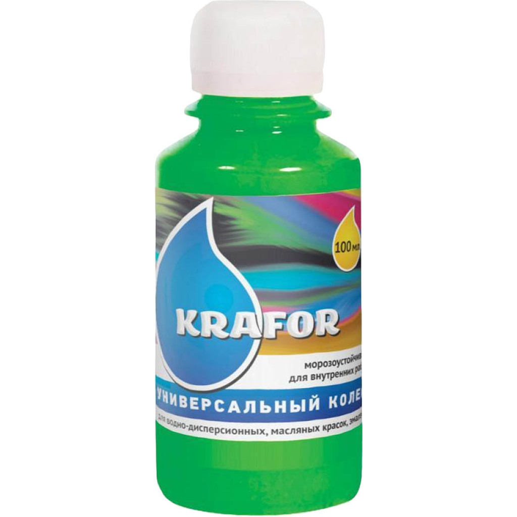 Универсальный колер Krafor №24 зеленый 0.1 л 6 мл 32163