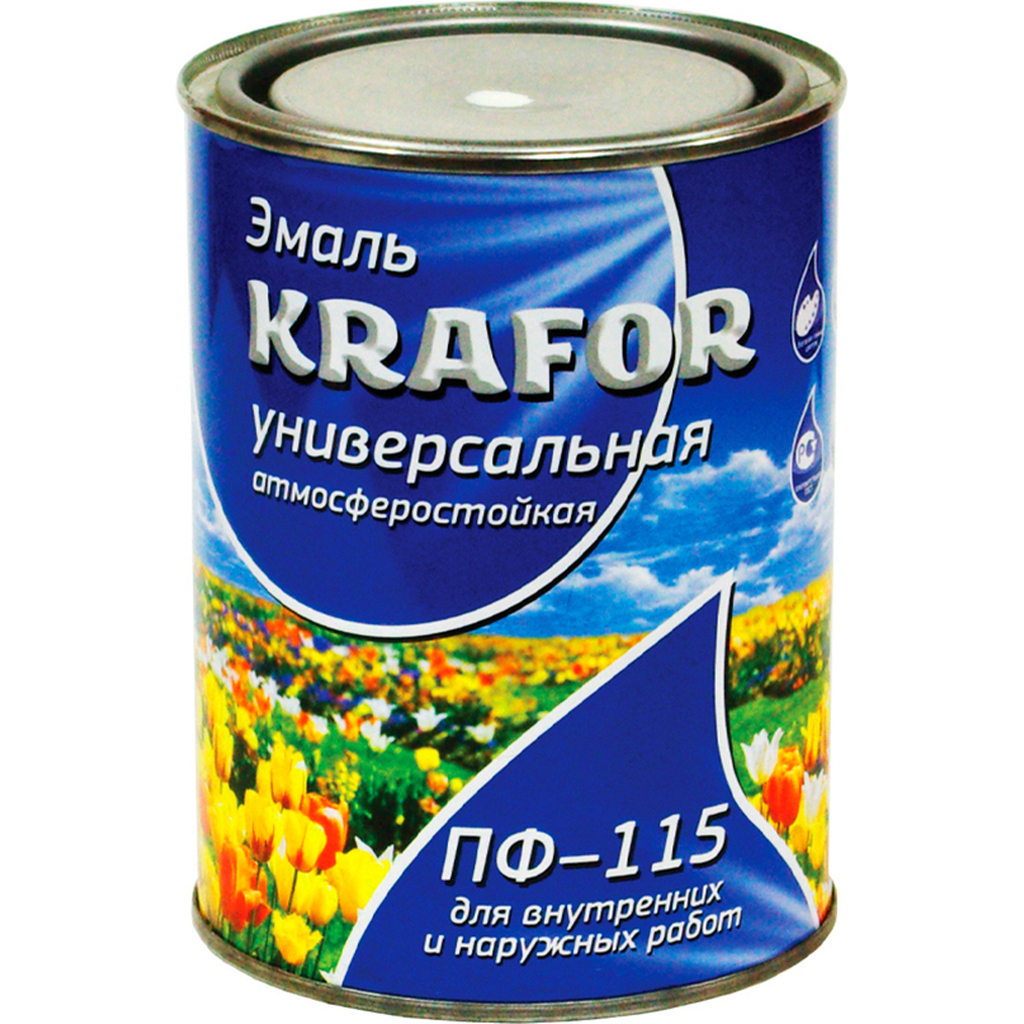 Универсальная эмаль Krafor ПФ-115 красная 1.8 кг 6 26020