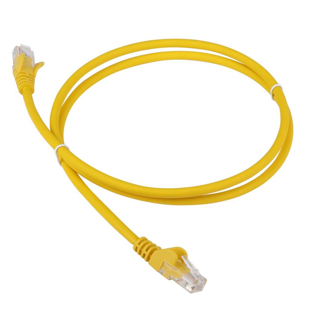 Патч-корд LANMASTER RJ45-RJ45, 4 пары, UTP, категория 6, 0.5 м, желтый, LSZH, LAN-PC45/U6-0.5-YL