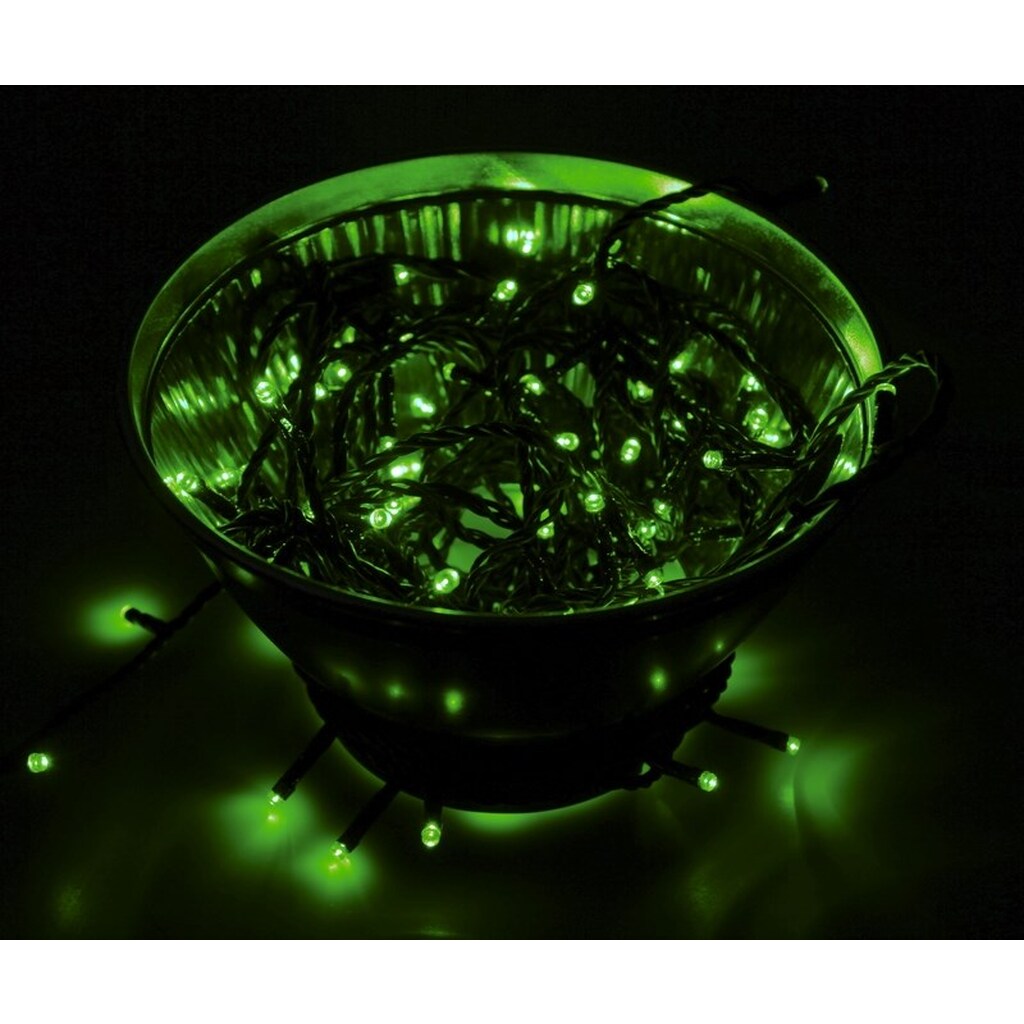 Гирлянда Neon-Night твинкл 10м, черный ПВХ, 100 LED Зеленые 303-137