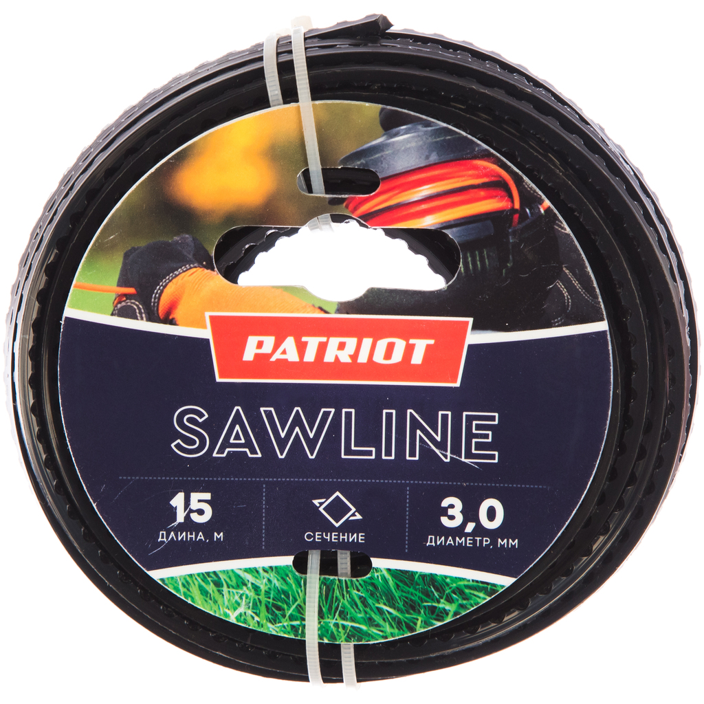 Леска Sawline (3.0 мм; 15 м; квадрат; пилообразный профиль) PATRIOT 805403311