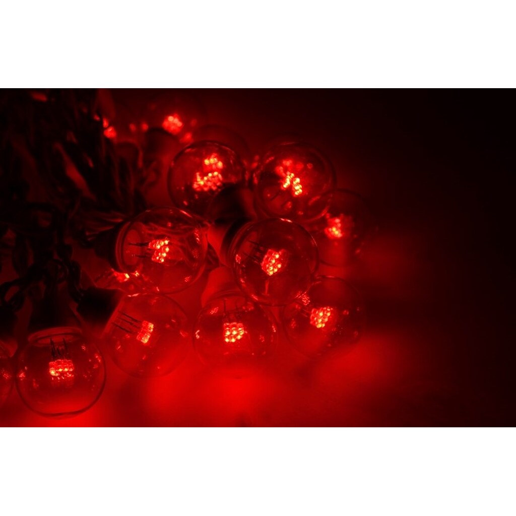 Гирлянда Neon-Night LED Galaxy Bulb String 10м, белый каучук, 30 ламп х 6 LED красные 331-302