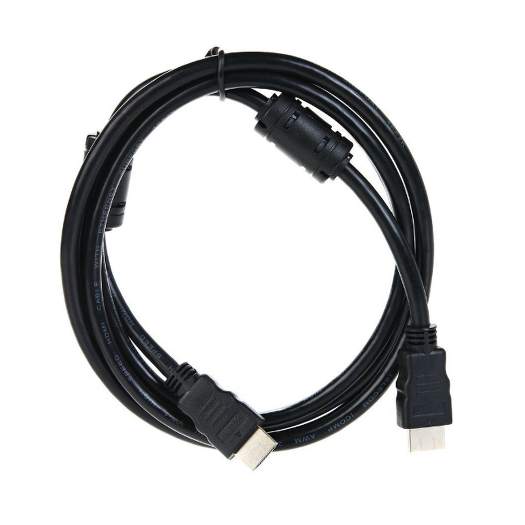 Кабель Telecom HDMI-19M --- HDMI-19M, ver 2.0+3D/Ethernet, 2 фильтра, 2m TCG200F-2M