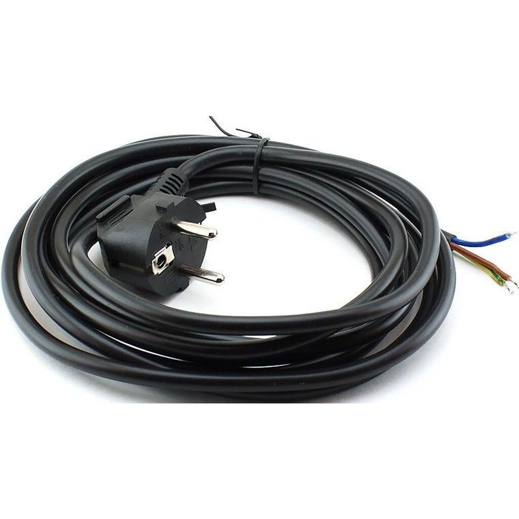 Сетевой шнур с вилкой Lux V3 ПВС 3x0.75 мм 1.5 м черный без заземления 4606400001362