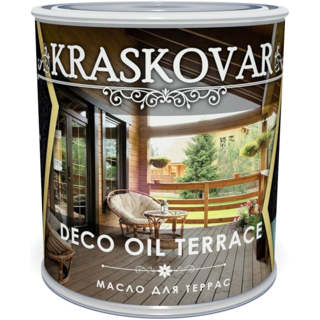 Масло для террас Kraskovar Deco Oil Terrace Эбеновое дерево 0,75 л 1122