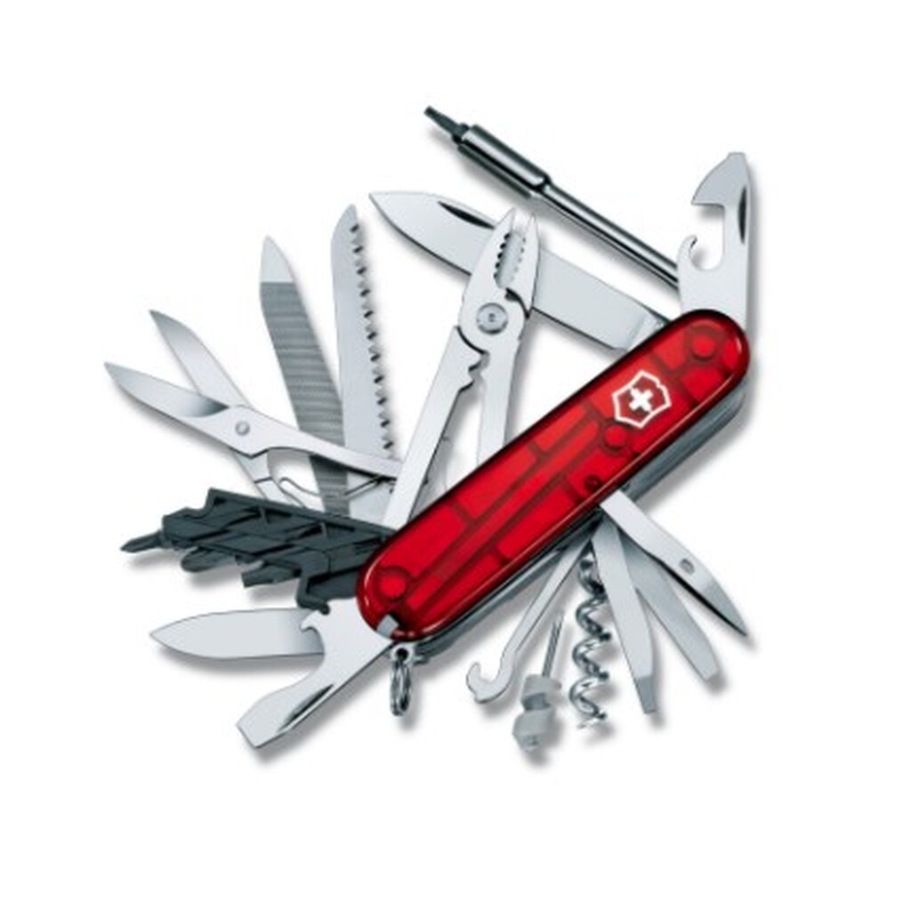 Швейцарский нож 91 мм, 41 функций, красный полупрозрачный Victorinox CyberTool 1.7775.T