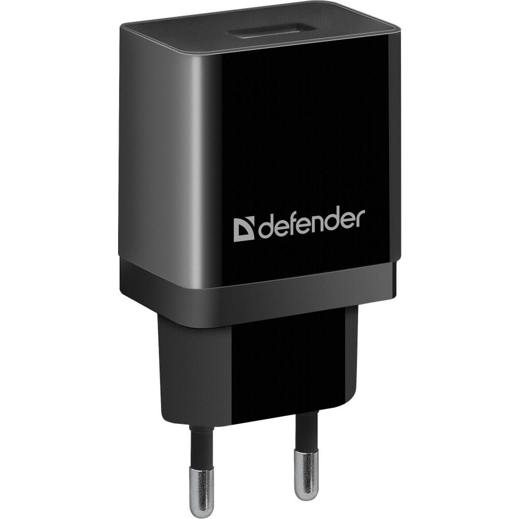 Сетевой адаптер Defender EPA-10 черный, 1xUSB, 5V/2.1А, пакет 83572