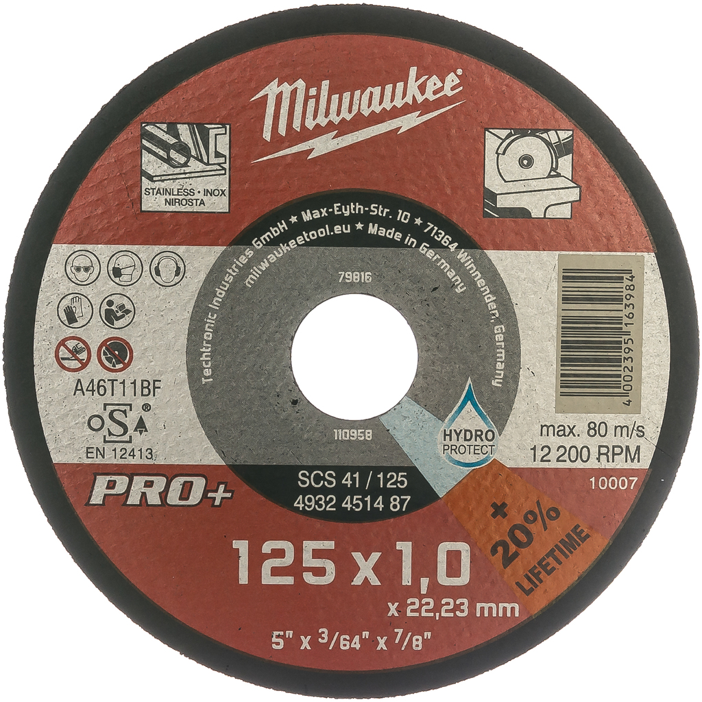 Отрезной диск PRO+ (125х22.2x1 мм) Milwaukee 4932451487