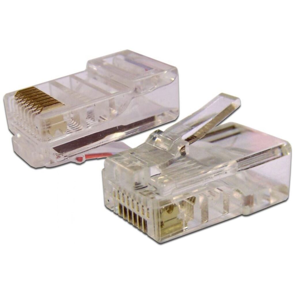 Коннектор LANMASTER TWT RJ45 UTP 8P8C. универсальный. cat.5e. 100 шт. (TWT-PL45-8P8C)