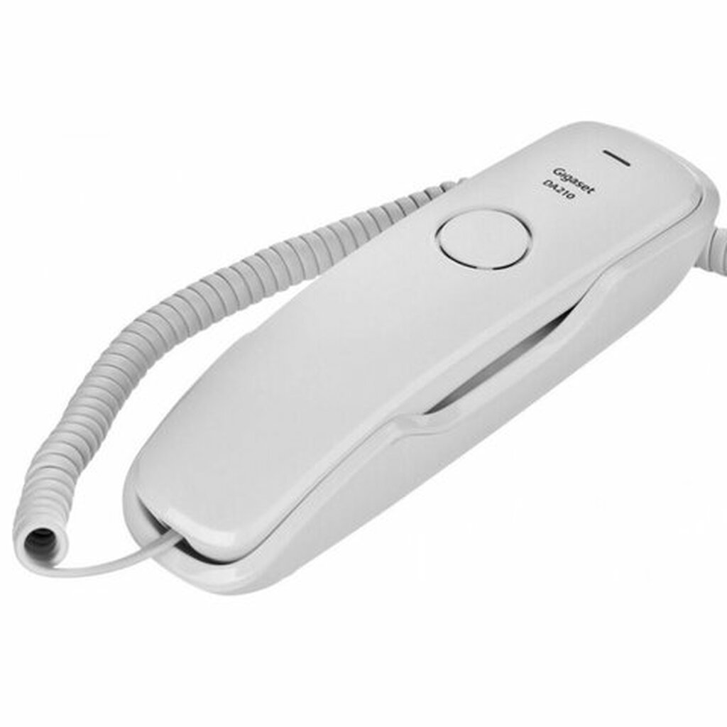 Телефон Gigaset DA210, набор на трубке, быстрый набор 10 номеров, световая индикация звонка, белый, S30054S6527S302 S30054-S6527-S302