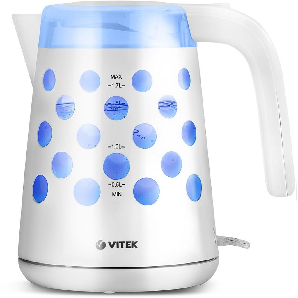 Чайник электрический Vitek VT-7048 W, 2200Вт, белый (плохая упаковка) VT-7048 W (плохая упаковка)