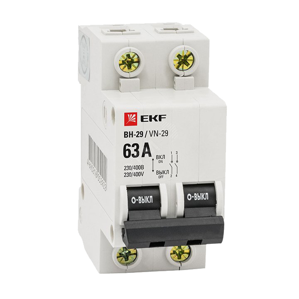 Выключатель нагрузки EKF 2P ВН-29 Basic 40А SQSL29-2-40-bas