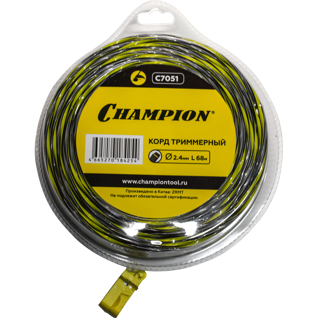 Триммерный корд Champion Tornado 2.4 мм 68 м C7051