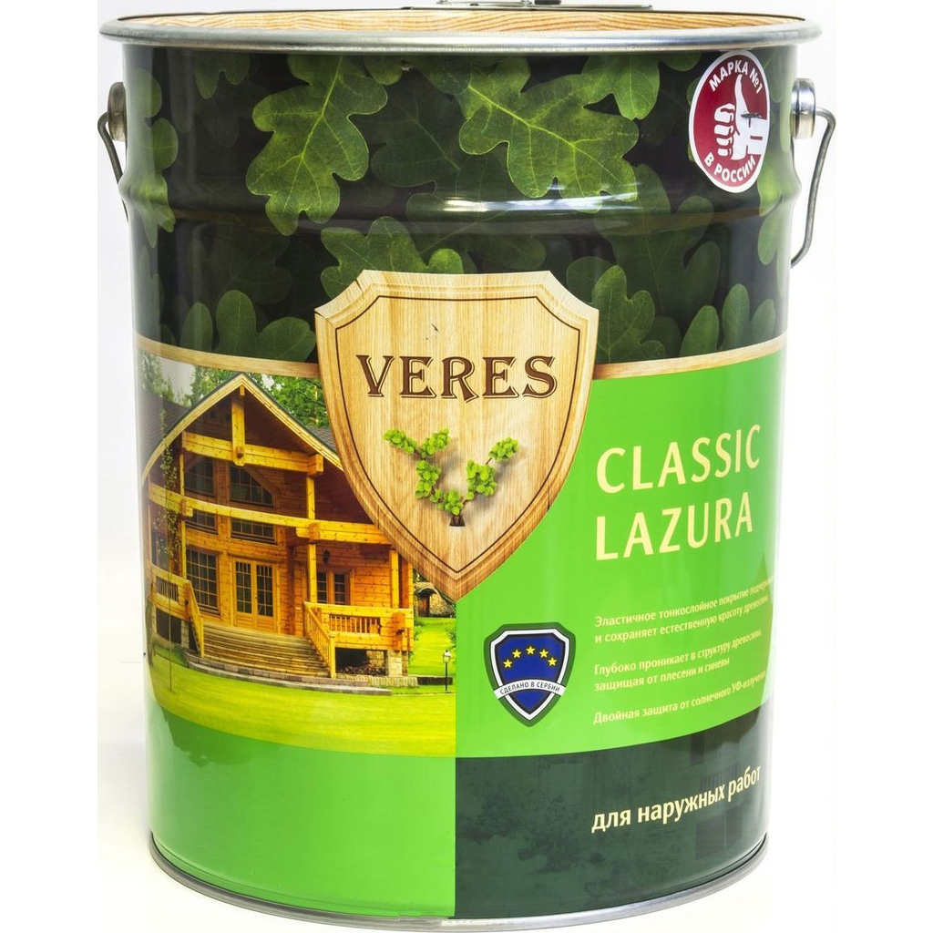 Пропитка Veres Classic Lazura №4 орех 9 л 1 205684