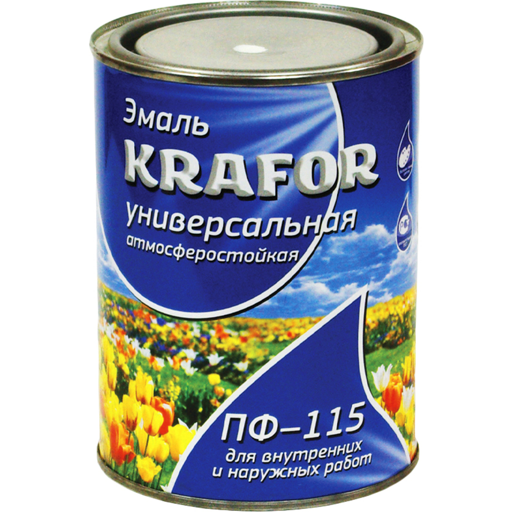 Универсальная эмаль Krafor ПФ-115 ярко-зеленая 1.8 кг 6 25978