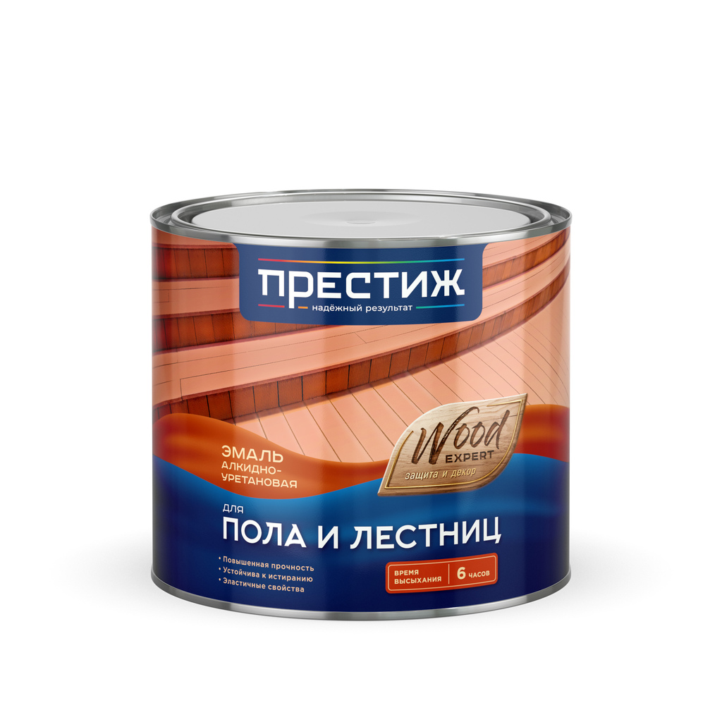 Эмаль для пола Престиж алкидно-уретан. быстросохн. красно-коричневая 1,9 кг 6 21841