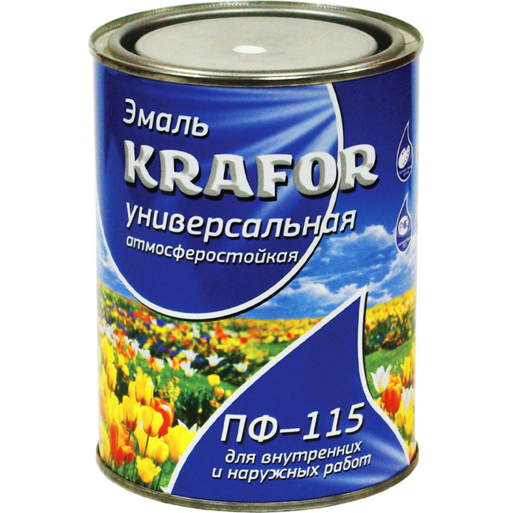 Универсальная эмаль Krafor ПФ-115 бирюза 2.7 кг 6 25980