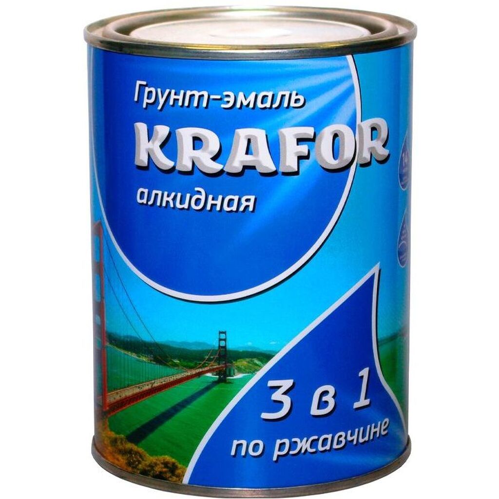 Алкидная грунт-эмаль по ржавчине Krafor шоколадная 1.9 кг 6 26699