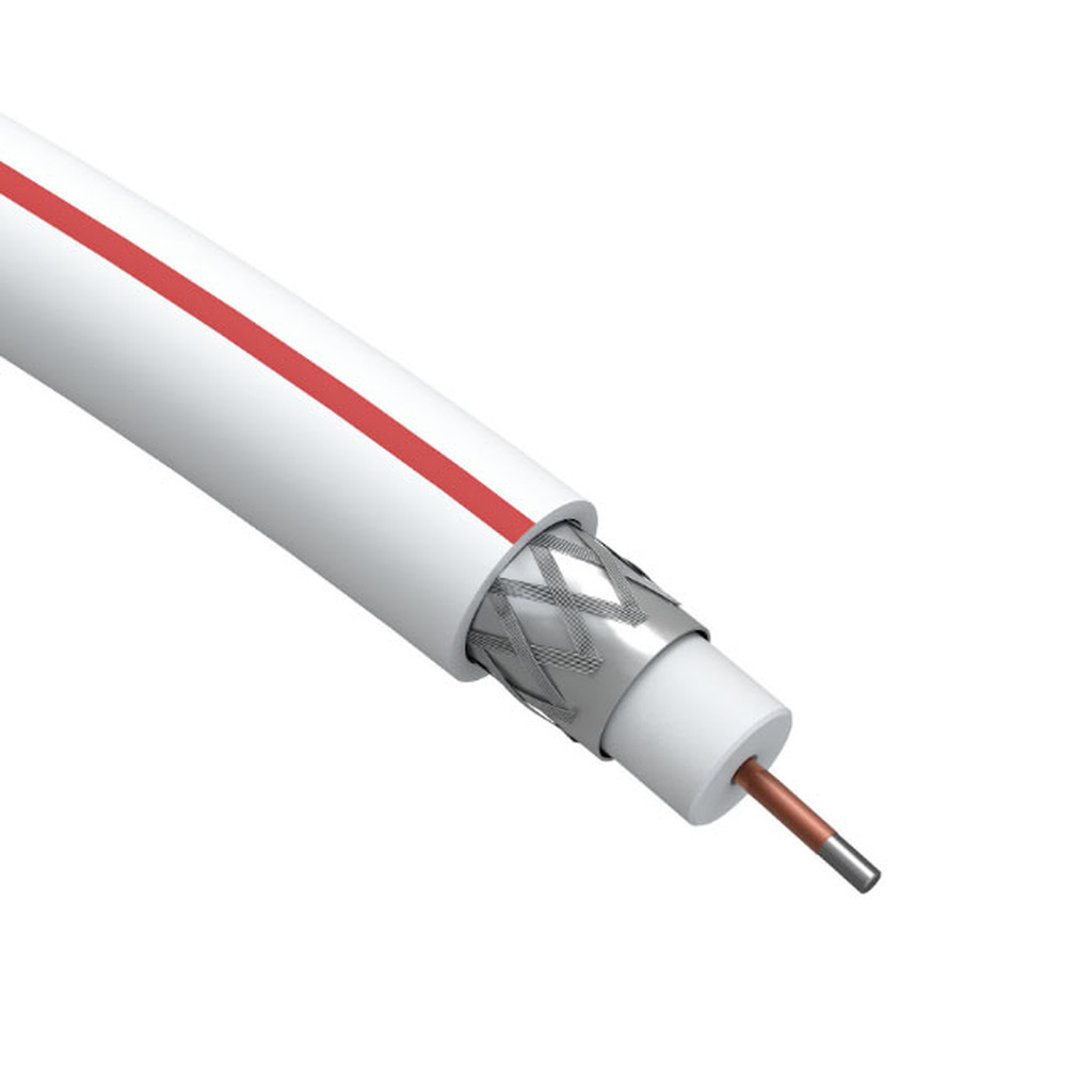 Коаксиальный кабель ЭРА SAT 50 M, 75 Ом, CCS/, PVC, цвет белый Б0044607 ERA