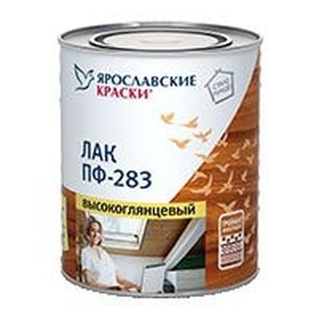 Лак ЯРОСЛАВСКИЕ КРАСКИ ПФ-283 алкидный для дерева и металла, высокоглянцевый 1,7кг 7593.4