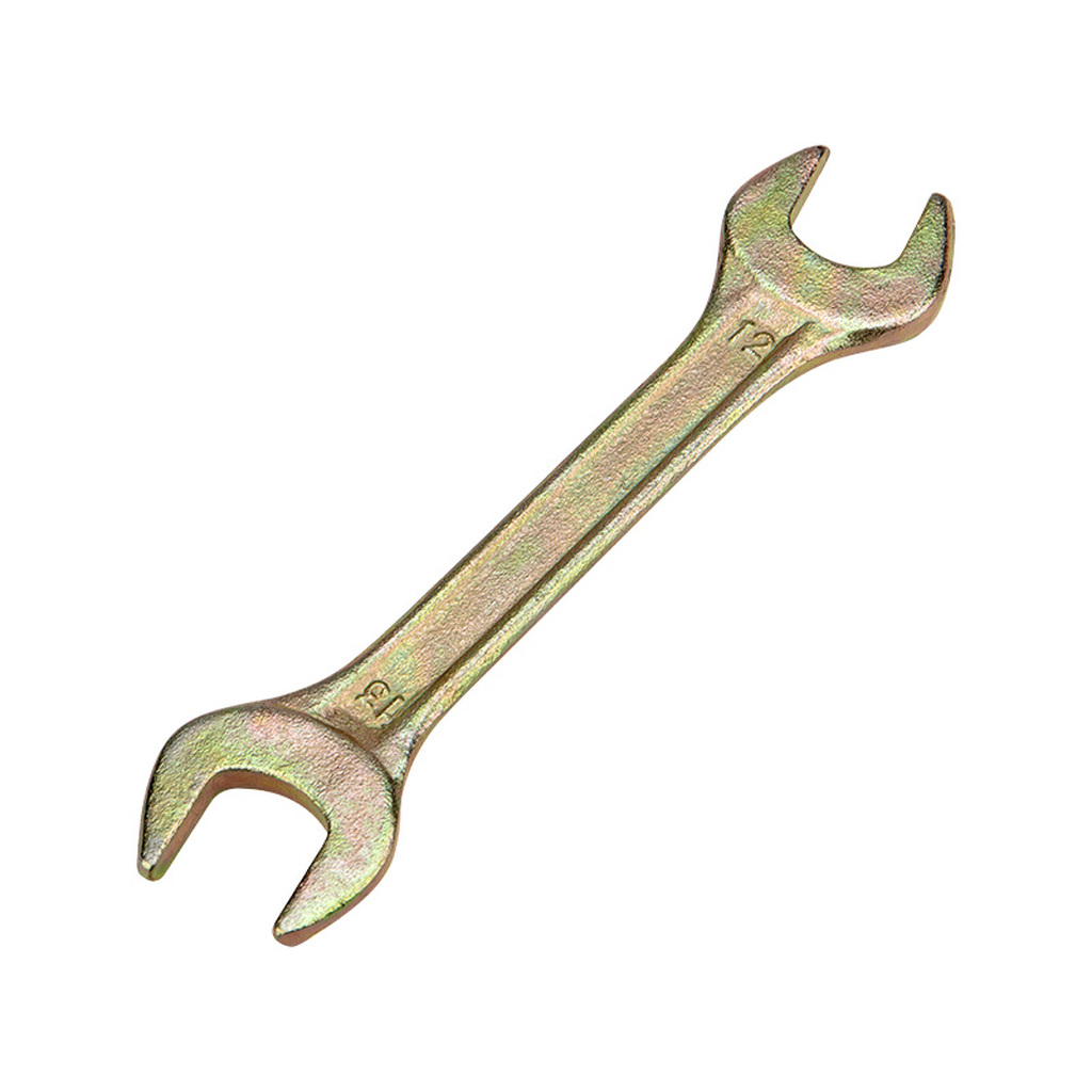 Гаечный рожковый ключ желтый цинк REXANT 12х13 мм 12-5826-2