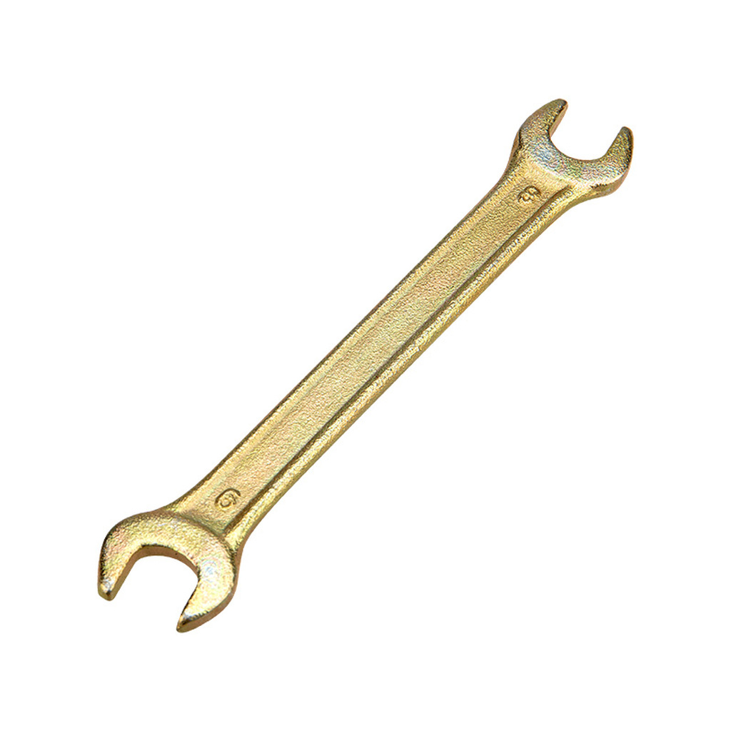 Гаечный рожковый ключ желтый цинк REXANT 8х9 мм 12-5822-2