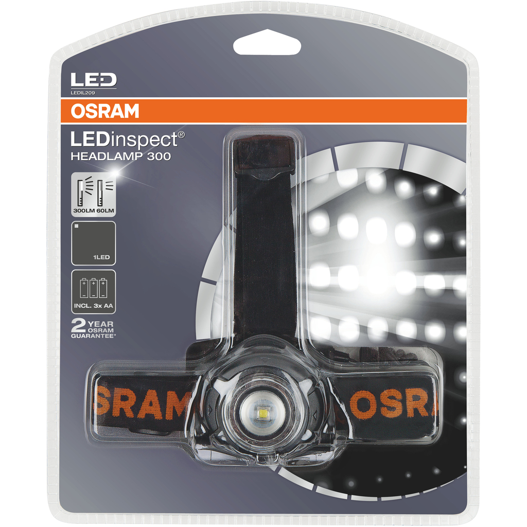 Головной фонарь Osram Ledinspect black 3хАА 6500K LEDIL209