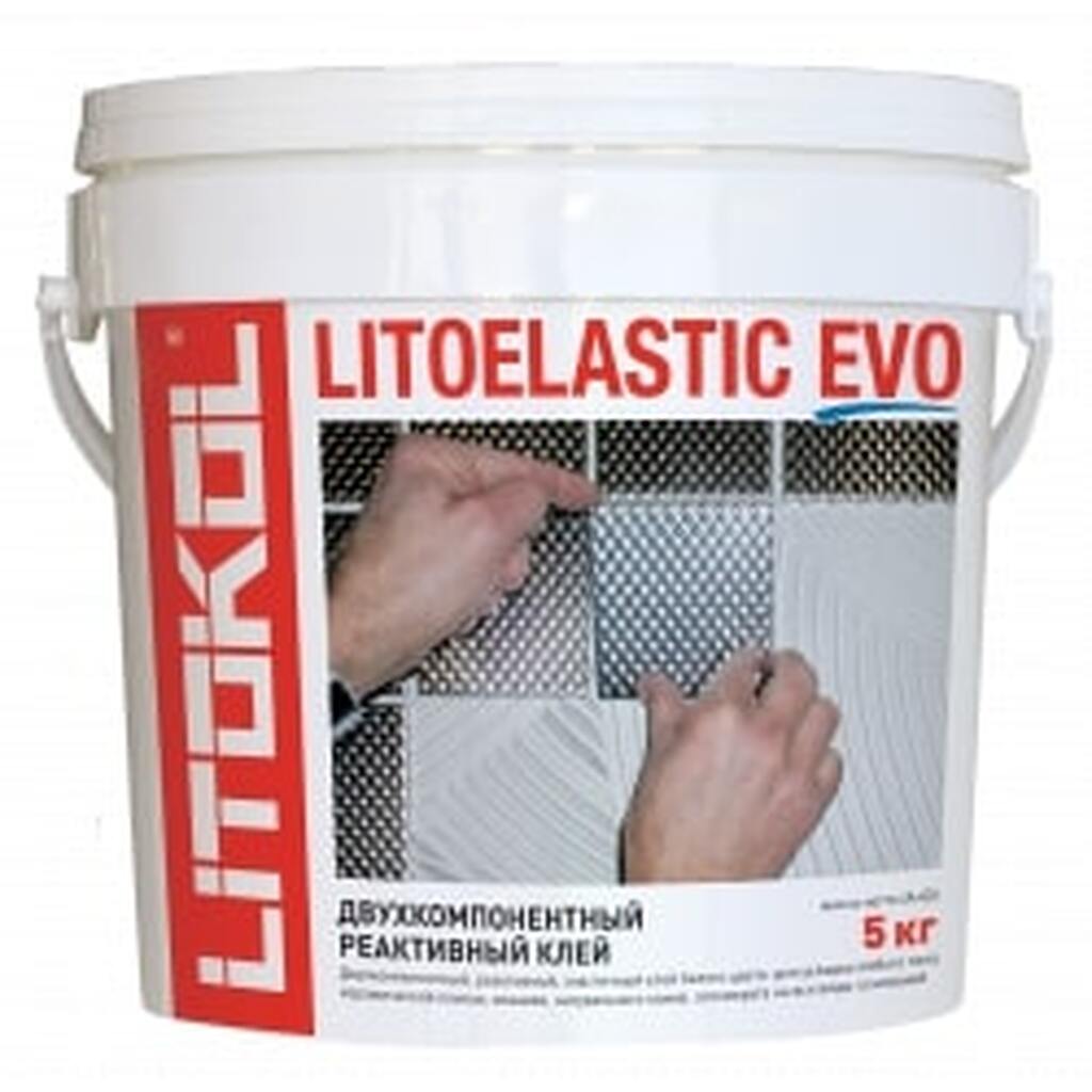 Двухкомпонентный клей LITOKOL LITOELASTIC EVO 5 kg bucket 484140002