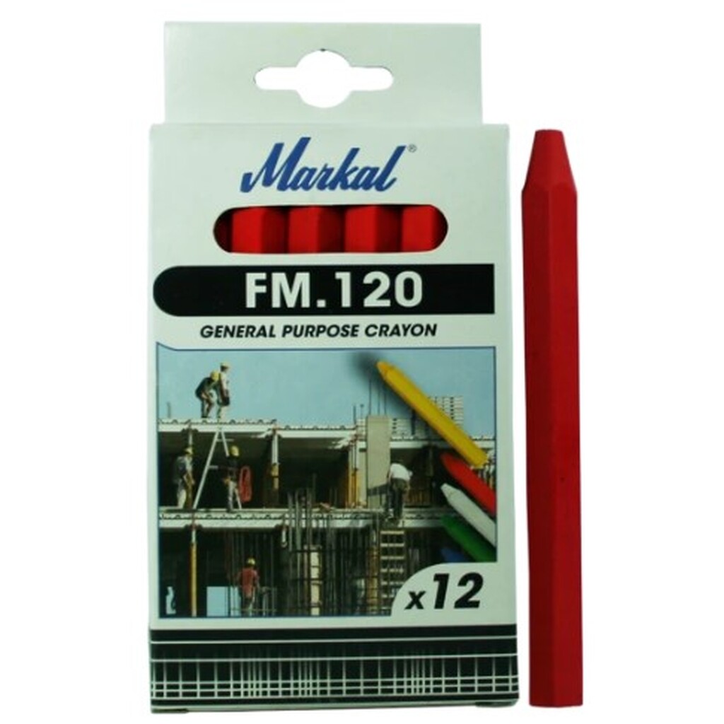 Восковой промышленный мелок FM.120 универсальный, красный 44010300 MARKAL