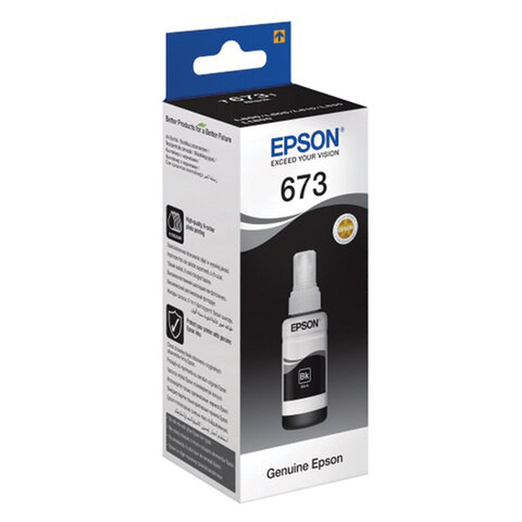 Чернила EPSON (C13T67314A) для СНПЧ Epson L800/L805/L810/L850/L1800, черные, оригинальные