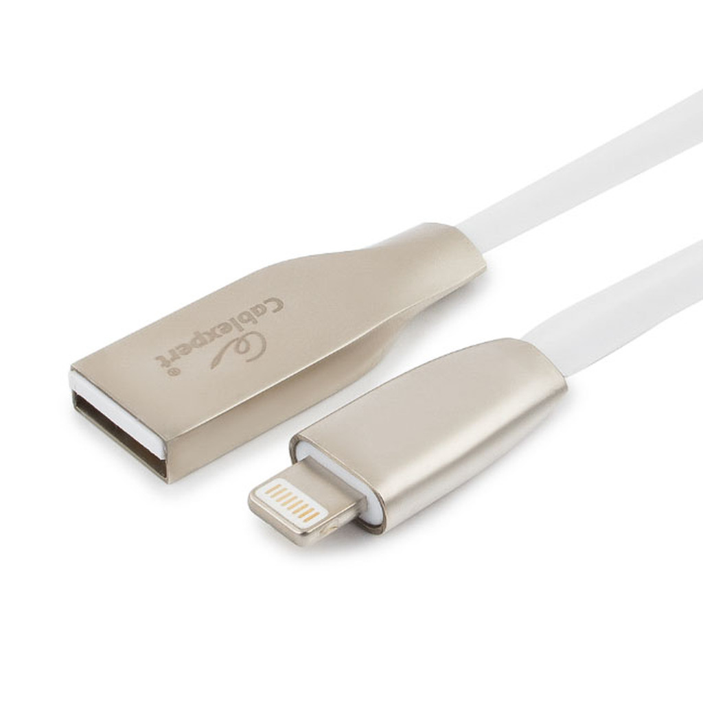 Кабель для Apple Cablexpert AM/Lightning, длина 1.8м, белый CC-G-APUSB01W-1.8M