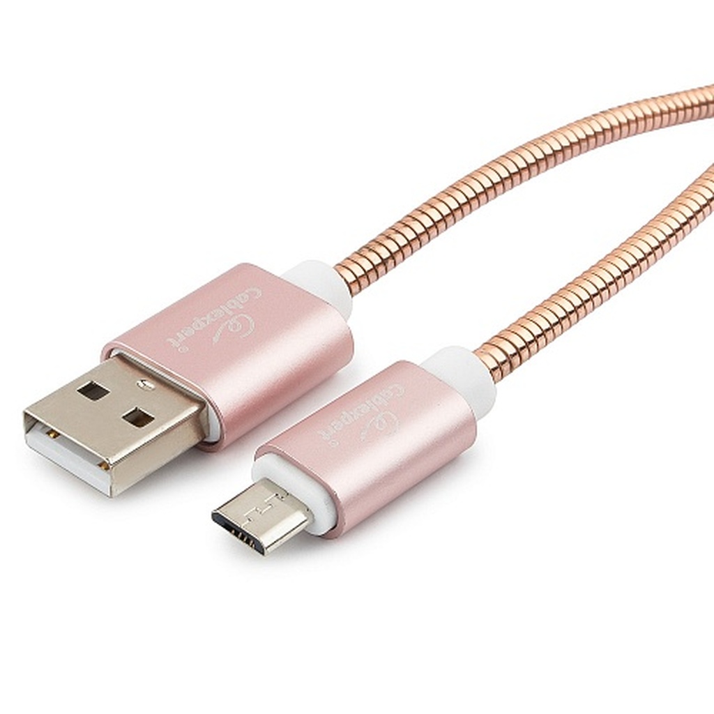 Кабель Cablexpert USB 2.0 AM/microB, серия Gold, длина 0.5 м, золото, блистер, CC-G-mUSB02Cu-0.5M