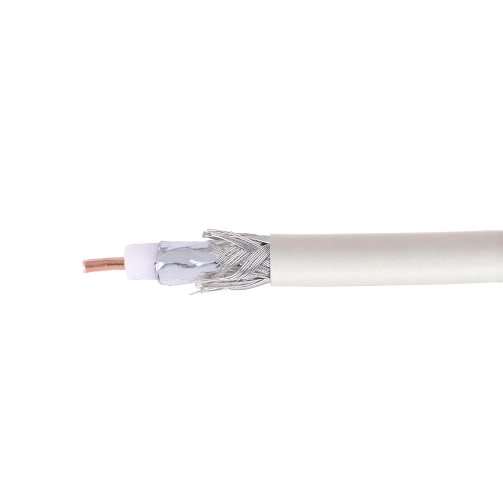 Коаксиальный кабель Cablexpert 75 Ом, 64%, 1мм, медь, 100м, белый RG-6U-CU-2