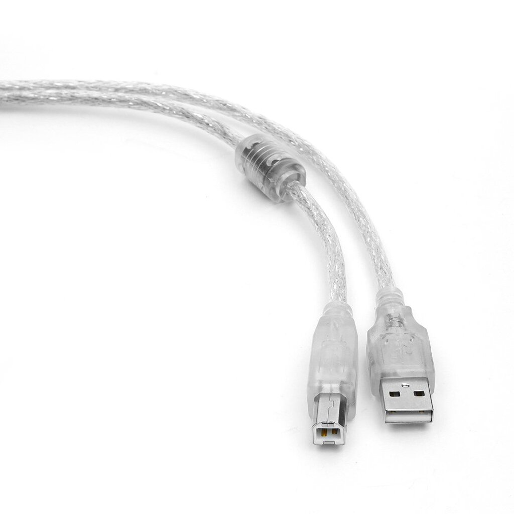 Кабель Cablexpert USB 2.0 Pro AM/BM 4.5 м экран прозрачный CCF-USB2-AMBM-TR-15