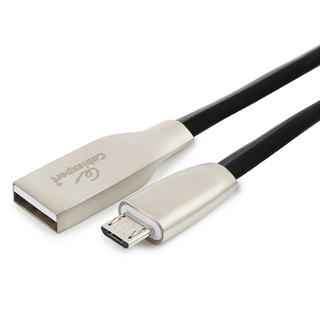 Кабель Cablexpert USB 2.0 AM/microB, серия Gold, длина 1.8 м, черный, блистер, CC-G-mUSB01Bk-1.8M