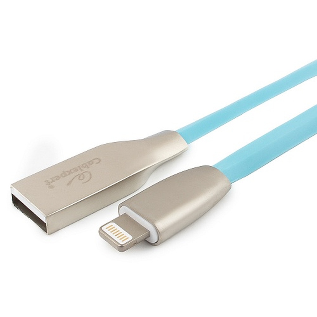 Кабель для Apple Cablexpert, AM/Lightning, серия Gold, длина 1 м, синий, блистер, CC-G-APUSB01Bl-1M