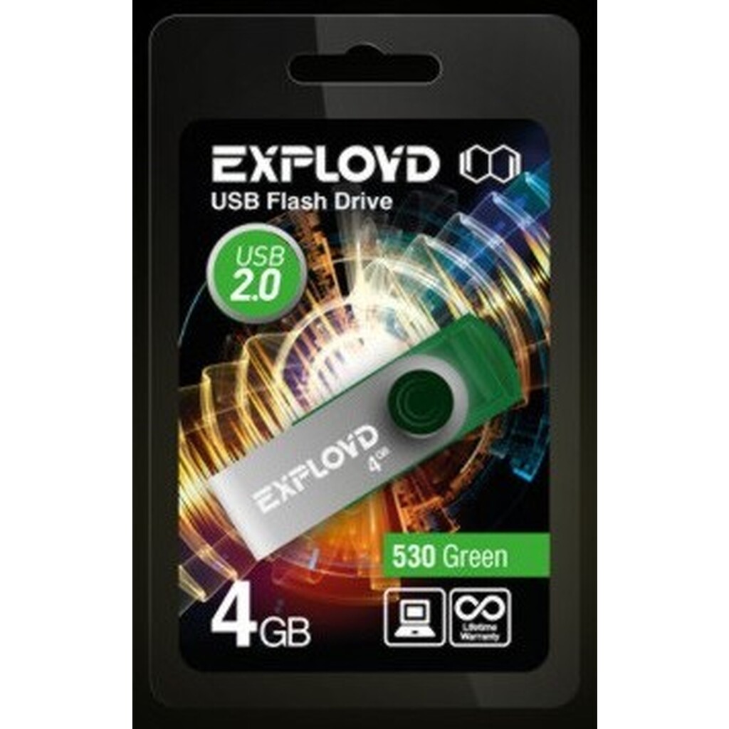 USB флэш-накопитель EXPLOYD 4GB 530 зеленый EX-4GB-530-зеленый