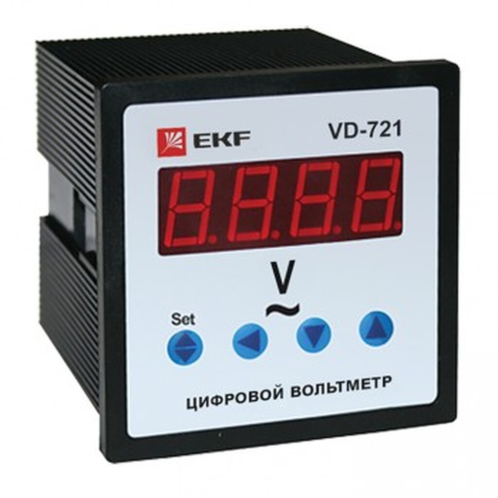 Однофазный цифрофой вольтметр EKF VD-721 на панель PROxima SQvd-721