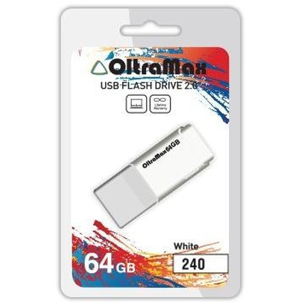 USB флэш-накопитель OLTRAMAX OM-64GB-240-белый