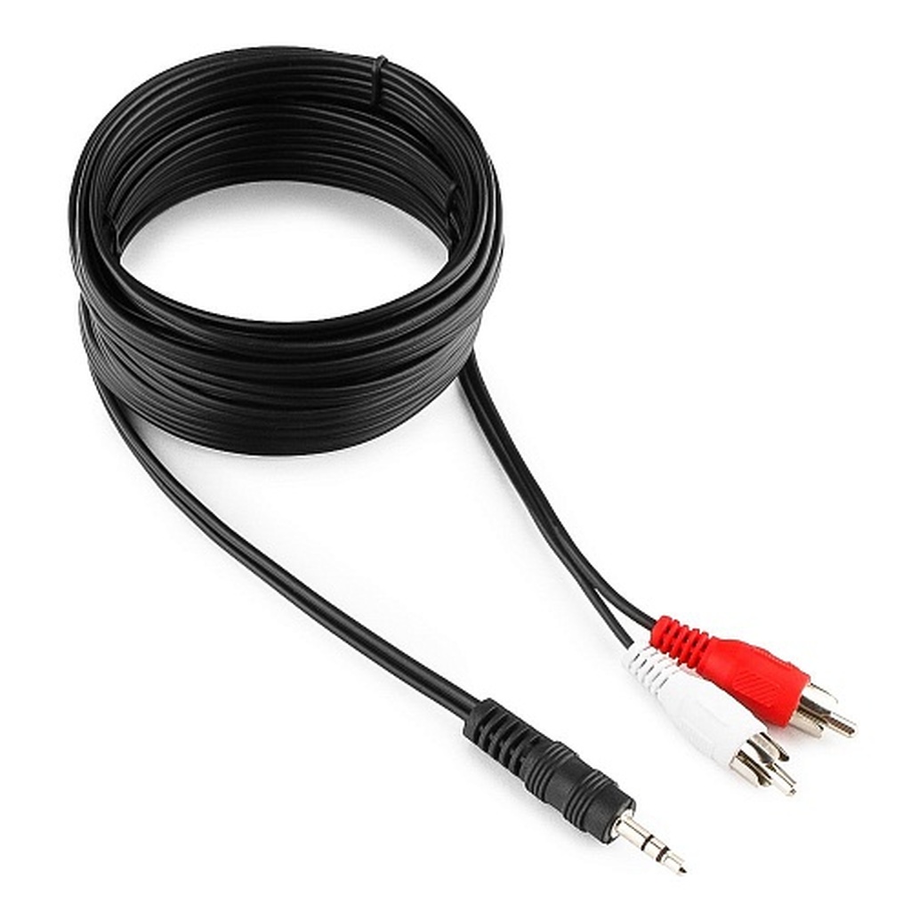 Аудио кабель Cablexpert джек3.5 / 2xRCA, 5 м, CCA-458-5M