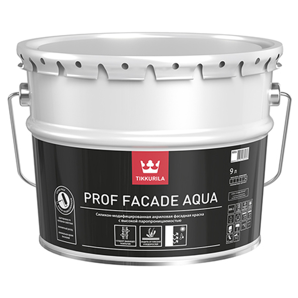 Фасадная краска TIKKURILA prof facade aqua база с 9 л 27356