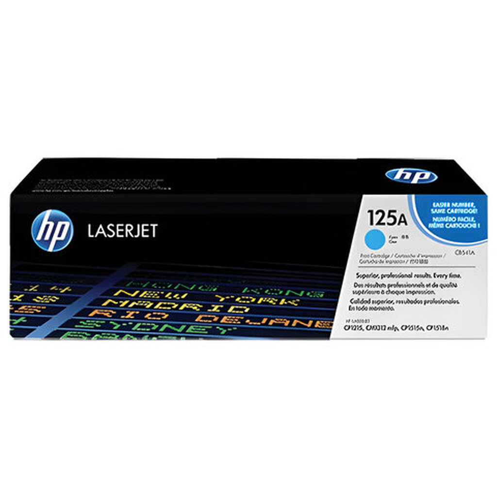 Картридж лазерный HP (CB541A) ColorLaserJet CP1215/CP1515N/CM1312, голубой, оригинальный, 1400 страниц