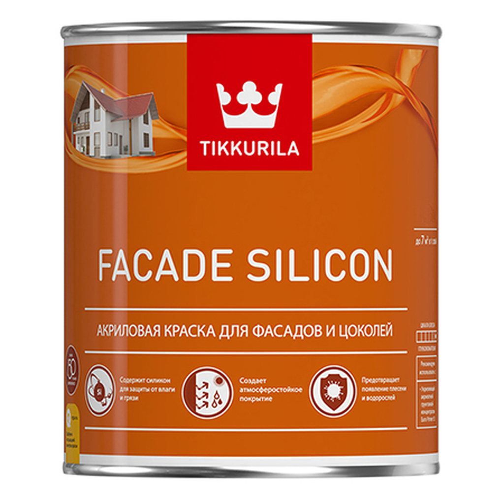 Акриловая краска для фасадов и цоколей TIKKURILA facade silicon база с 9 л 135164