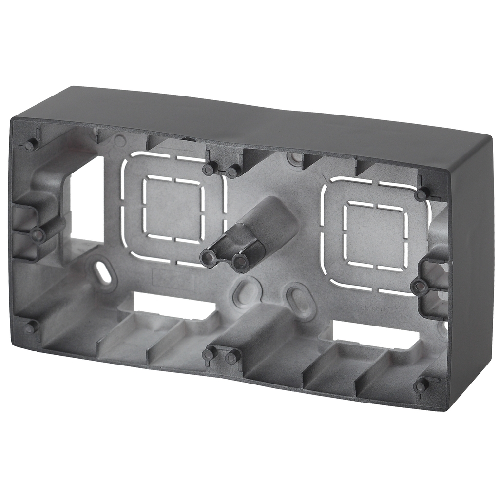 Коробка накладного монтажа ЭРА 12610205 2 поста, Эра 12, антрацит Б0043174 ERA
